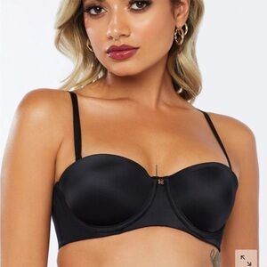 NWT Savage X Fenty Core Microfiber Convertible Strapless Bra 34 DD (E) Black